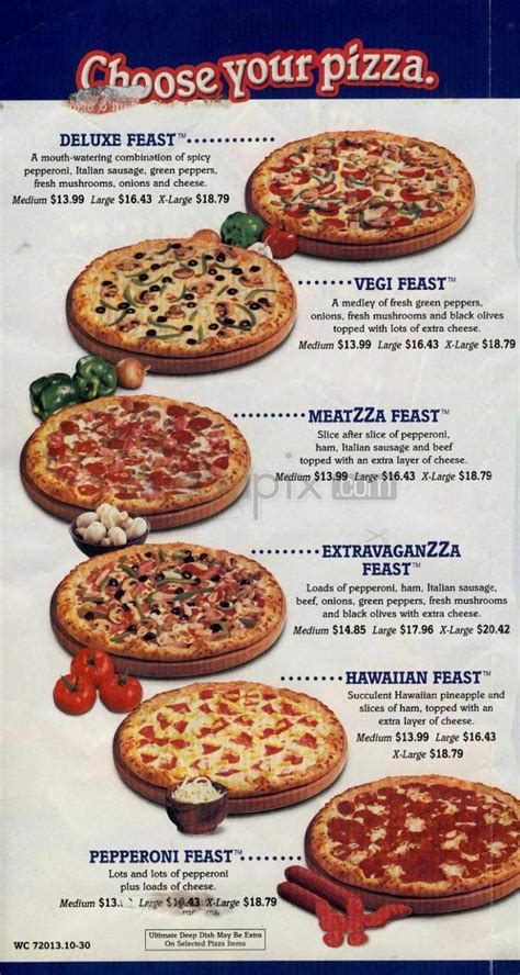 domino menu near me